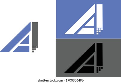 Logo-Illustration Grafik-Vektorgrafik des Buchstabens A, am besten für Ihr Unternehmen, das den ersten Buchstaben A verwendet