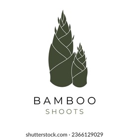 Logo illustration of green bamboo shoots