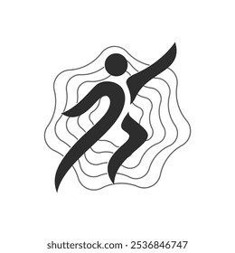 logo illustration human dream fly pose