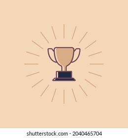 logo illustration icon design trophy