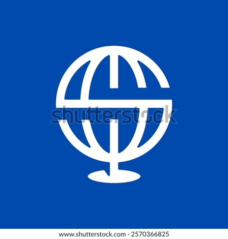 The logo is an illustration of the image of the letter S globe.