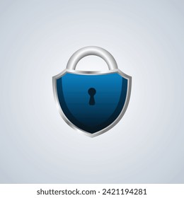 Logo illustration of an Insurance Company with a Lock concept. 