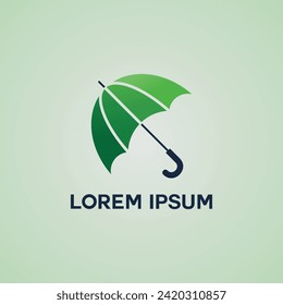 Logo Illustration of Insurance Company with Umbrella concept.