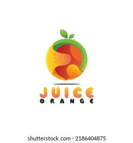 Logo illustration juice gradient colorful style.