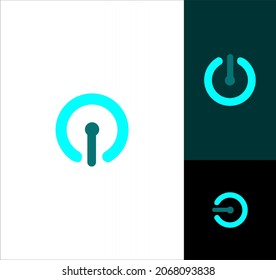 Logo illustration of keyhole with soft shape and tosca color, good for security company logo or others