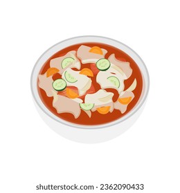Logo Illustration Kimchi Sujebi Handpulled Dough Soup