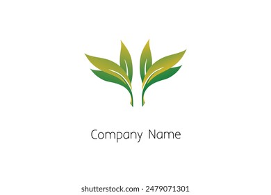 una ilustración del logotipo de una hoja