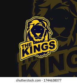 Logo-Abbildung des Löwenkönigs, geeignet für Ihr Esport-Logo