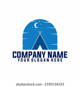 logo illustration lodging, hotel, camping, inn