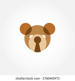 Logo Illustration Mascot Of Teddy Bear With Illustration Of Hole Key