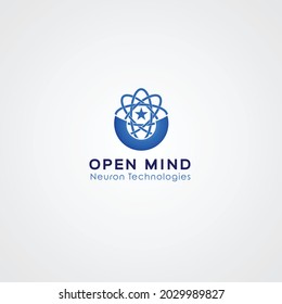 Logo illustration with mind technology concept
