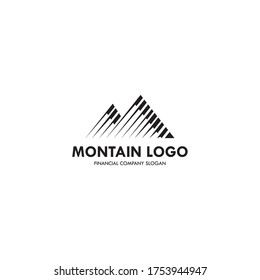 Logo Illustration From The Mountain With A Modern, Flat, Simple Design Suitable For Financial, Investment, Wealth Management And Business Consulting Companies