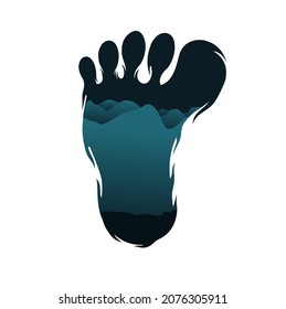 Logo Illustration Mythical Creature Bigfoot 