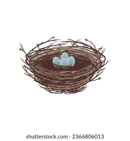 Logo-Illustration eines Nest zum Schutz von Eiern