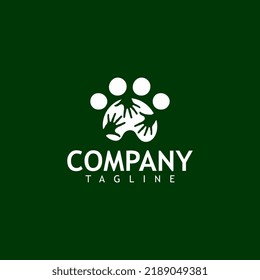 logo illustration paws vector design
