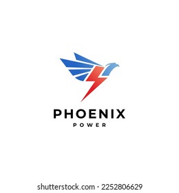 logo illustration phoenix bolt power