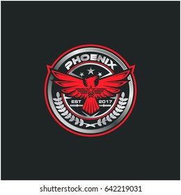 Logo illustration of phoenix. Modern logo idea