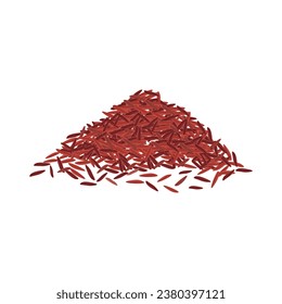 logo illustration of a pile red rice or red yeast rice