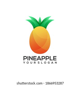 Logo illustration Pineapple Gradient Vector Design