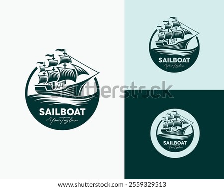 logo illustration of a pirate ship, the screen expands with a skull in vintage style