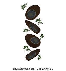 Logo Illustration of Preserved Chinese Century Eggs