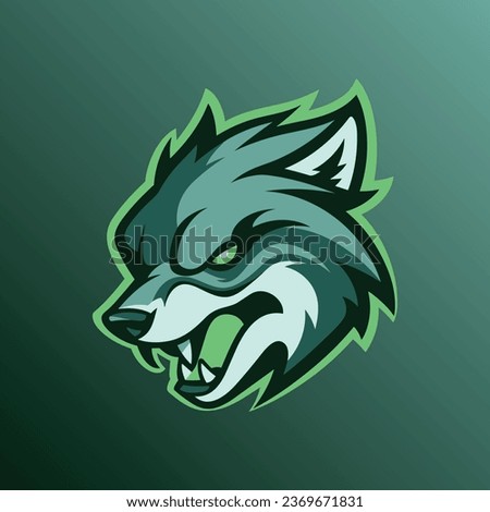 logo illustration of a racoon creature, bold shades of green. In the style of Sport and E-sport logos and mascots. Perfect for college, varsity or pro sport teams
