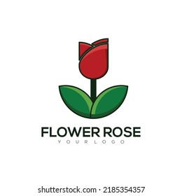 Logo-Illustration Rose elegante, einfache