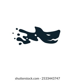 Logo Illustration Sea monsters that come out of the water 