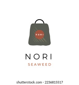 Logo Illustration for Shopping Nori Seaweed Or Seafood