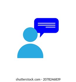logo illustration of someone chatting on social media