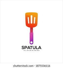 Logo illustration spatula gradient colorful