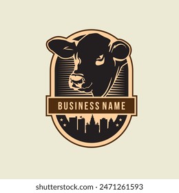 Logo illustration of superior cattle farming