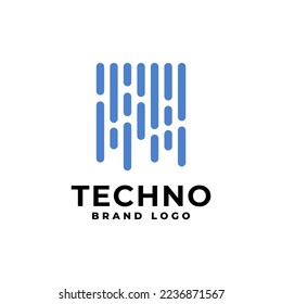 logo illustration of a technology theme for any company with a technology theme