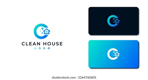 logo illustration template of Clean House