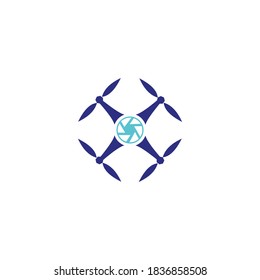 logo illustration templet drone icon vector