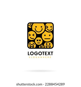 Logo illustration of various forms of expression.vector eps 10