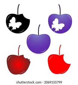 logo illustration vector of blueberry fruit isolated on white background. suitable for product logo
