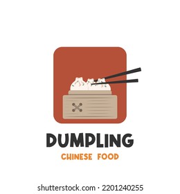 Logo illustration vector dumpling dim sum har gow Hakau