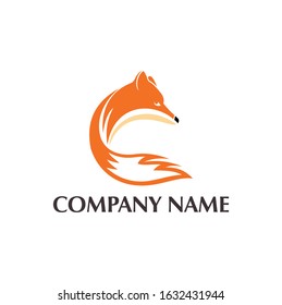 logo illustration vector graphic of C letter fox. perfect for logo business, industrial, abstrac, etc.