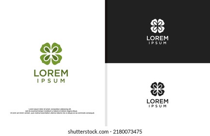 ilustración de logotipo vectorial gráfico del trébol.