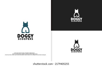 logo illustration vector graphic of dog stool. fit for pet cleaning company.