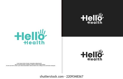 logo illustration vector graphic of hello health