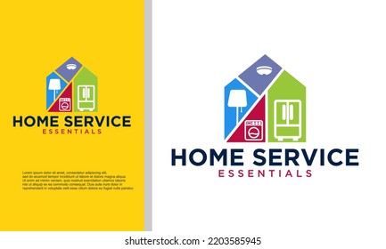 logo illustration vector graphic of home service electronic