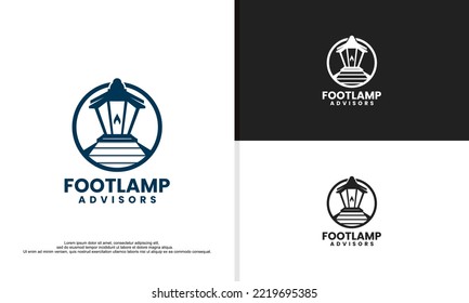 ilustración de logotipo vectorial gráfico de linterna