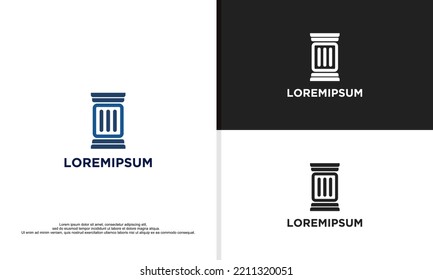 logo illustration vector graphic of law worker