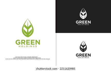 logo illustration vector graphic of leaf