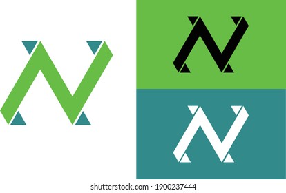 Logo Illustration Vector Graphic Of Letter N Abstract Monogram, Fit For Your Logo Company Use Initial Name Of N