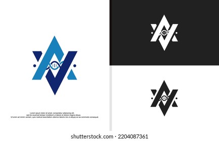 logo illustration vector graphic of letter a and v