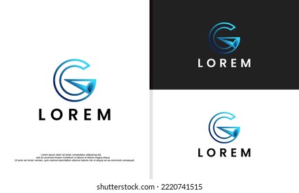 ilustración de logotipo gráfico vectorial de letra G combinar con archivo de datos