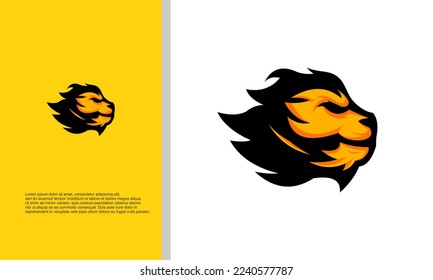 logo illustration vector graphic of lion head